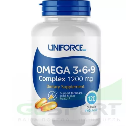 Омена-3 Uniforce Omega 3-6-9 1200 mg 120 капсул