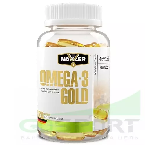 Omega 3 MAXLER Omega-3 Gold (EU) 120 капсулы, Нейтральный
