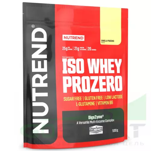  NUTREND Изо Вей Прозеро 500г/ISO WHEY PROZERO 500 г, Ванильный пудинг