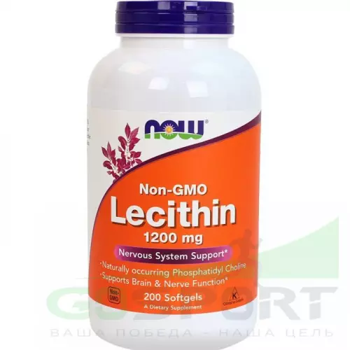  NOW FOODS Lecithin - Лецитин 1200 мг 200 капсул