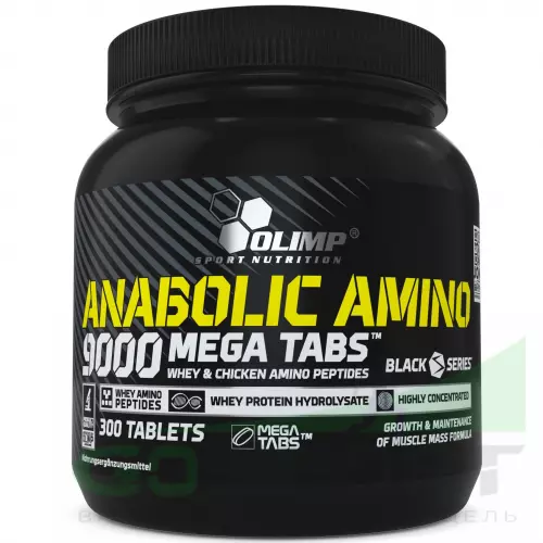 Аминокислотны OLIMP ANABOLIC AMINO 9000 MEGA TABS 300 таблеток, Нейтральный