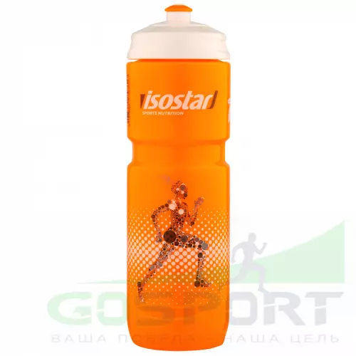  ISOSTAR Спортивная бутылочка Isostar 800 мл Оранжевая с белой крышкой 800 мл, Оранжевый