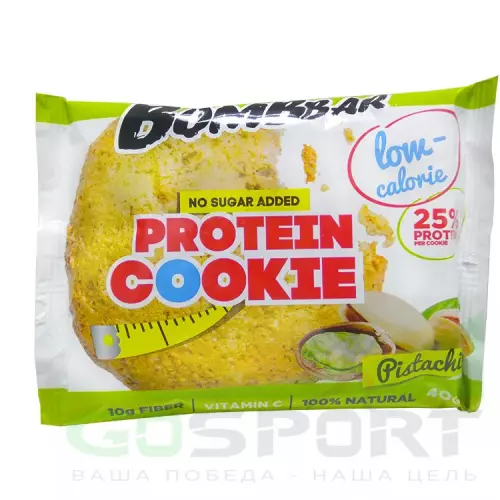 Протеиновый батончик Bombbar Protein cookie 40 г, Фисташка