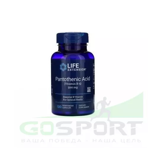  Life Extension Pantothenic Acid 500 mg 100 вегетарианских капсул