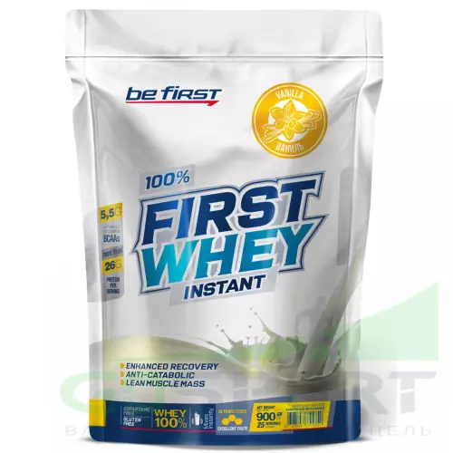  Be First First Whey Instant (сывороточный протеин) 900 г, Ваниль