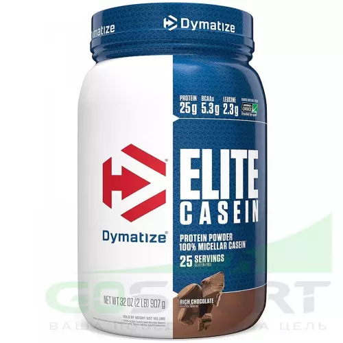 Казеиновый протеин DYMATIZE Elite Casein 908 г, Насыщенный шоколад