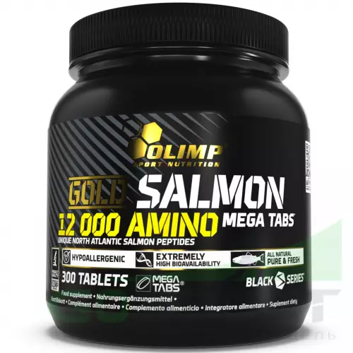 Аминокислоты OLIMP Gold Salmon 12000 Amino Mega Tabs 300 таблеток, Нейтральный
