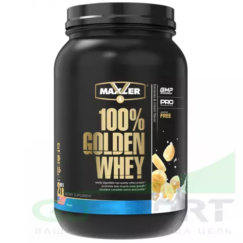  MAXLER 100% Golden Whey 910 г, Банановый крем