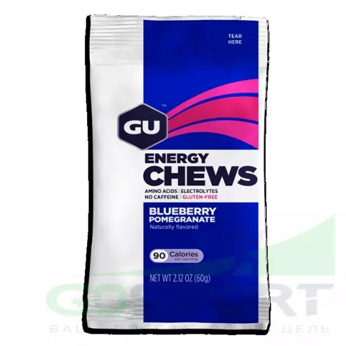  GU ENERGY Мармеладки GU Energy Chews 9 x 8 конфет, Черника-Гранат