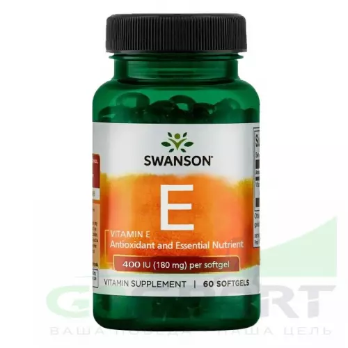 Витамин E Swanson Vitamin E 60 гелевых капсул, Нейтральный