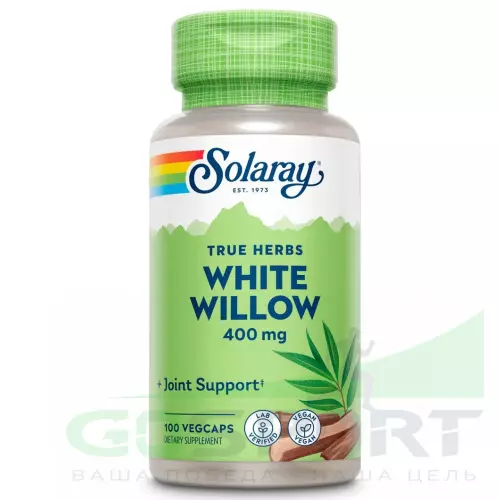  Solaray White Willow Bark 400 mg 100 веган капсул
