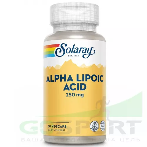  Solaray Alpha Lipoic Acid 250 mg 60 веган капсул