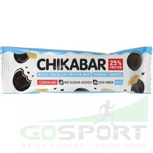 Протеиновый батончик Chikalab Chikabar 9 батончика x 60 г, Печенье с кремом