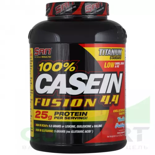 Казеиновый протеин SAN Casein Fusion 2000 г, Ванильный пудинг
