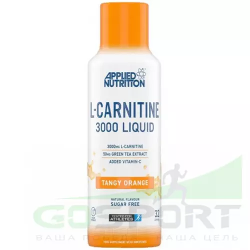  Applied Nutrition L-carnitine Liquid 3000 мг 480 мл, Острый Апельсин