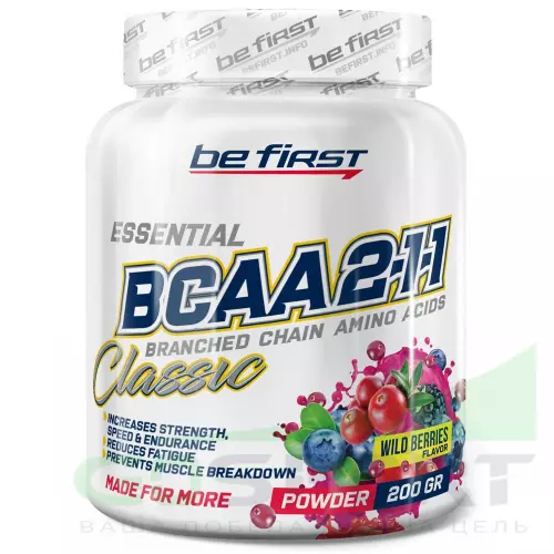 БСАА Be First BCAA Classic Powder 2:1:1 200 г, Лесные ягоды