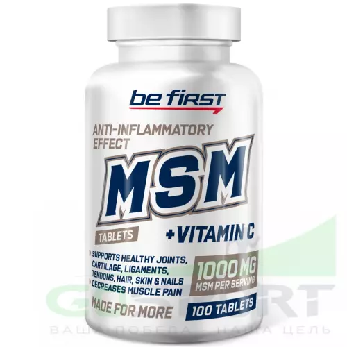Комплекс хондропротекторов Be First MSM 1000 MG + vitamin C 100 таблеток 100 табл