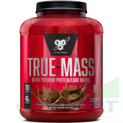 Гейнер BSN True Mass 2640 г, Шоколадный молочный коктейль