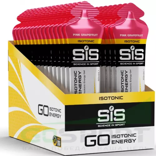 Гель питьевой SCIENCE IN SPORT (SiS) GO Isotonic Energy Gels 30 x 60 мл, Розовый грейпфрут