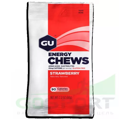  GU ENERGY Мармеладки GU Energy Chews 1 х 8 конфет, Клубника