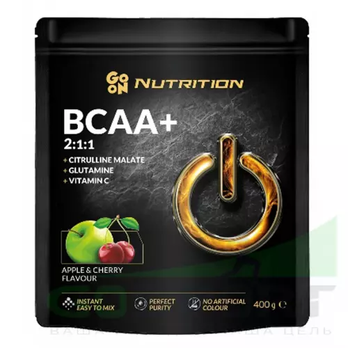  GO ON Nutrition BCAA+ 2:1:1 Citrulline Malate, Glutamine, Vitamin C 400 г, Яблоко и вишня