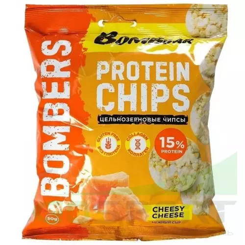  Bombbar Protein Chips 8 x 50 г, Нежный сыр