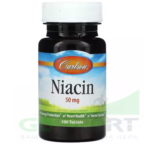  Carlson Labs Niacin 50 mg 100 таблеток