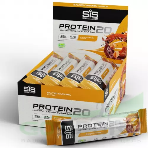 Протеиновый батончик SCIENCE IN SPORT (SiS) Protein 20 12 x 64 г, Соленая карамель