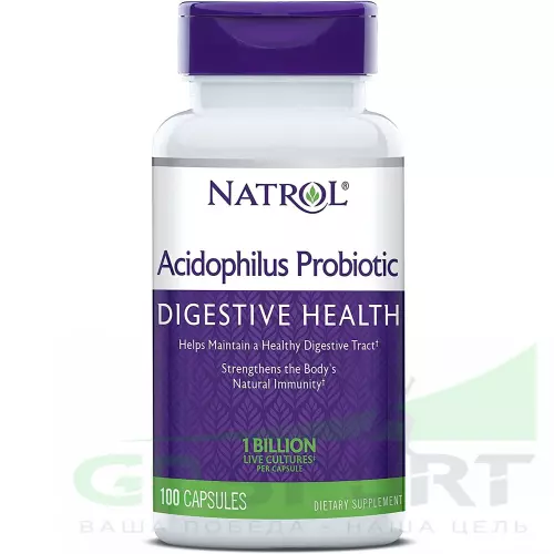 Пробиотик Natrol Acidophilus Probiotic 100 mg 100 капсул, Нейтральный