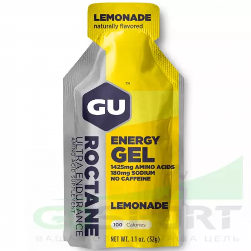 Гель питьевой GU ENERGY GU ROCTANE ENERGY GEL no caffeine 1 стик x 32 г, Лимонад