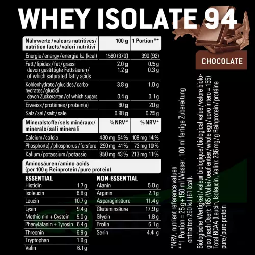  SPONSER WHEY ISOLATE 94 CFM 850 г, Шоколад