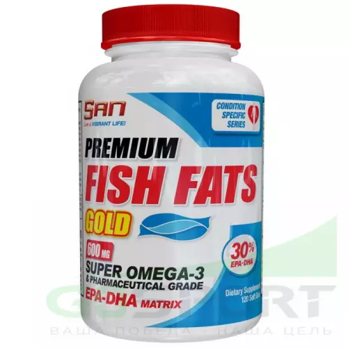 Омена-3 SAN Premium Fish Fats Gold 120 капсул