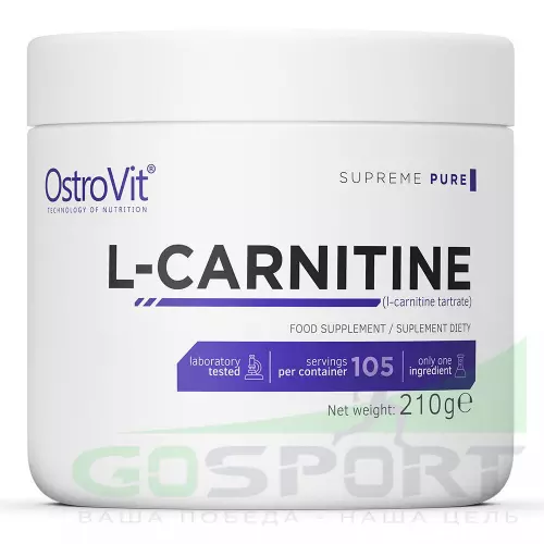  OstroVit L-Carnitine supreme PURE 210 г, Натуральный