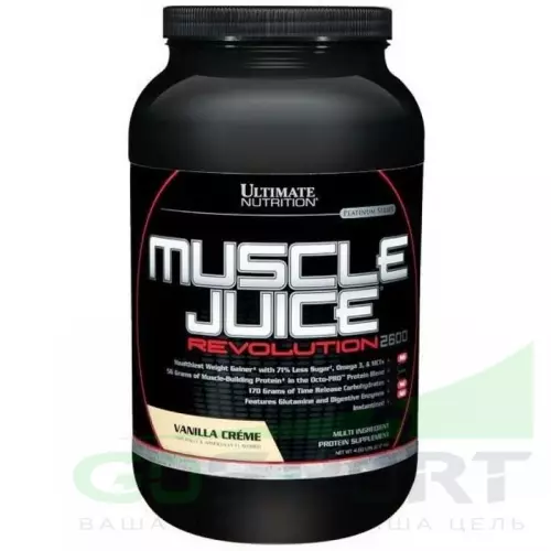 Гейнер Ultimate Nutrition Muscle Juice Revolution 2600 2120 г, Ванильный крем