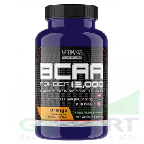 БСАА Ultimate Nutrition BCAA 12000 Powder 7 г, Апельсин