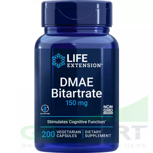  Life Extension DMAE Bitartrate  150 mg 200 веган капсул