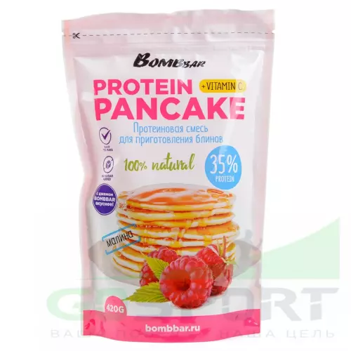 Заменитель питания Bombbar Protein Pancake 420 г, Малина