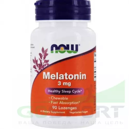 Для сна & Melatonin NOW Melatonin - Мелатонин 3 мг 90 Вегетарианские капсулы
