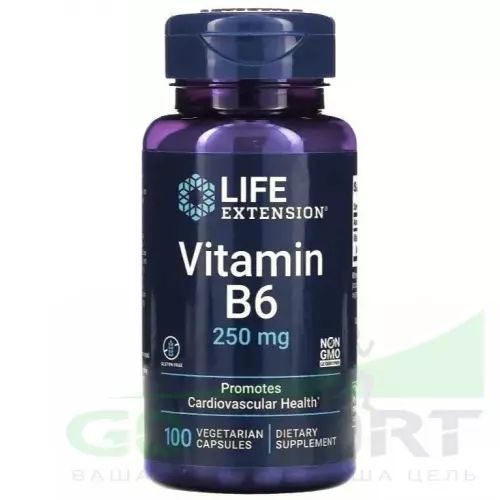  Life Extension Vitamin B6 250 mg 100 вегетарианских капсул