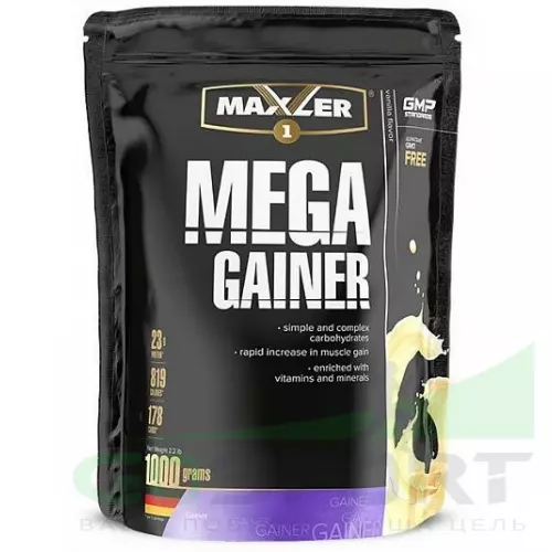 Гейнер MAXLER Mega Gainer 1000 г, Ваниль