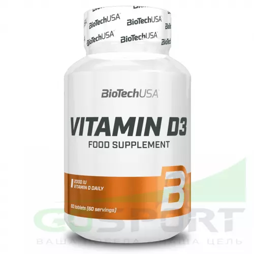  BiotechUSA BioTech Vitamin D3 2000 ME 60 капсул