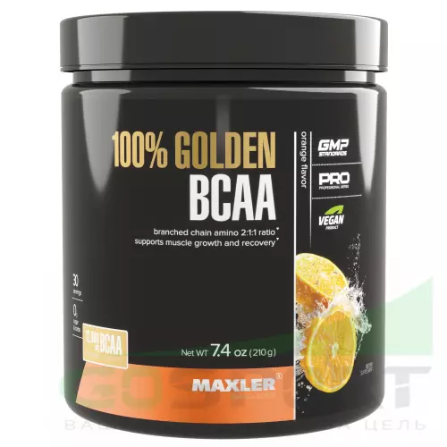 БСАА MAXLER Незаменимые аминокислоты Golden BCAA 210 г, Апельсин