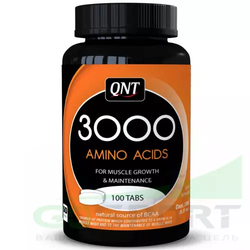 Аминокислотны QNT AMINO ACID 3000 MG 100 таблеток, Нейтральный