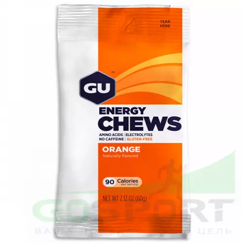  GU ENERGY Мармеладки GU Energy Chews 6 x 8 конфет, Апельсин
