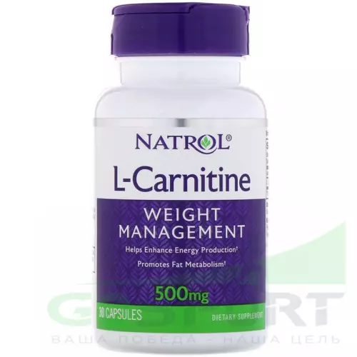  Natrol L-Carnitine 500 mg0 30 капсул, Нейтральный