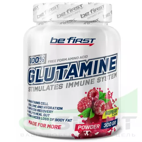 L-Глютамин Be First Glutamine Powder 300 г, Малина