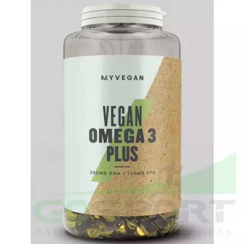 Омена-3 Myprotein Vegan Omega-3 Plus 250mg DHA Algae Oil 90 вегатарианские капсулы