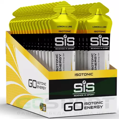 Гель питьевой SCIENCE IN SPORT (SiS) GO Isotonic Energy Gels 30 x 60 мл, Лимон-Лайм