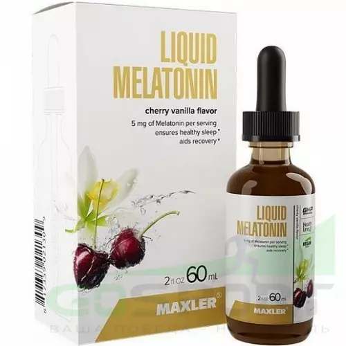  MAXLER Melatonin Liquid 5 мг 60 мл, Вишня - ваниль