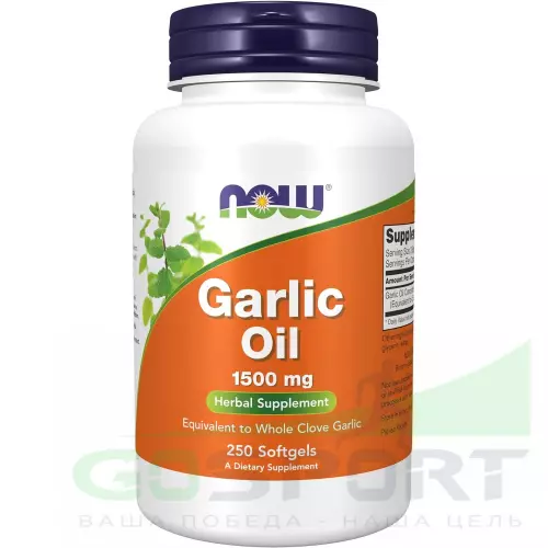  NOW FOODS Garlic Oil 1500 mg 250 гелевые капсулы